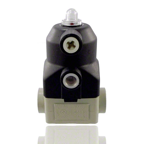 PP 2/2-Wege-Membranventil, pneumatische Ausf&uuml;hrung, NC, Schwei&szlig;muffe, Typ 186