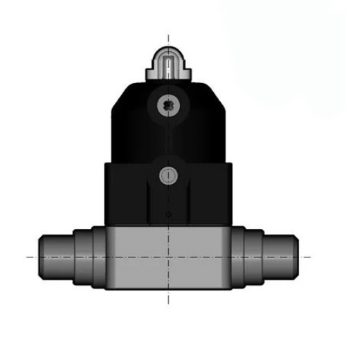PVDF 2/2-Wege-Membranventil, Ausf&uuml;hrung Schwei&szlig;stutzen, NC, Typ 186