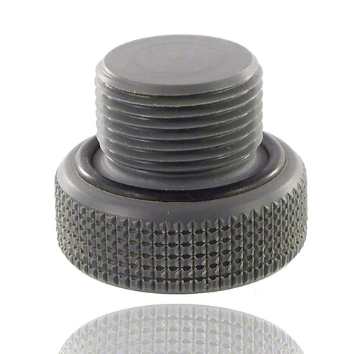 Blindstopfen aus PVC, au&szlig;en ger&auml;ndelt