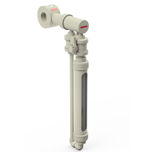 Nebenstromdurchflussmessger&auml;t PP-H Typ DST-PP PN 10 DN 200